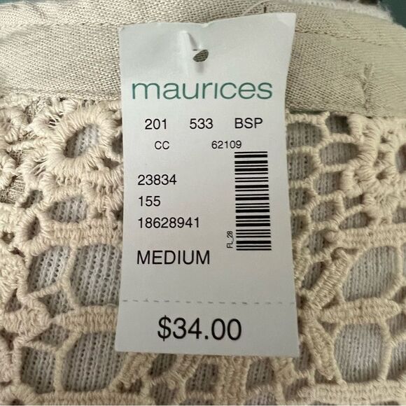 Maurices Linen Blend Vert, Cream/Tab with ivory lace women’s Sz M NEW 🏷 - Picture 6 of 13